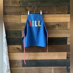 Vintage Handmade Appliqué “ Jill “ Kids Kitchen Painting Apron AS IS